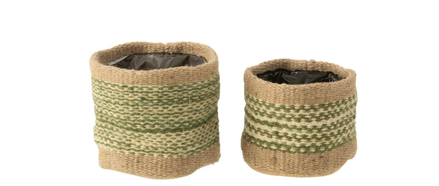 Pflanzkorb Jute 2er Set schenkefreude.ch
