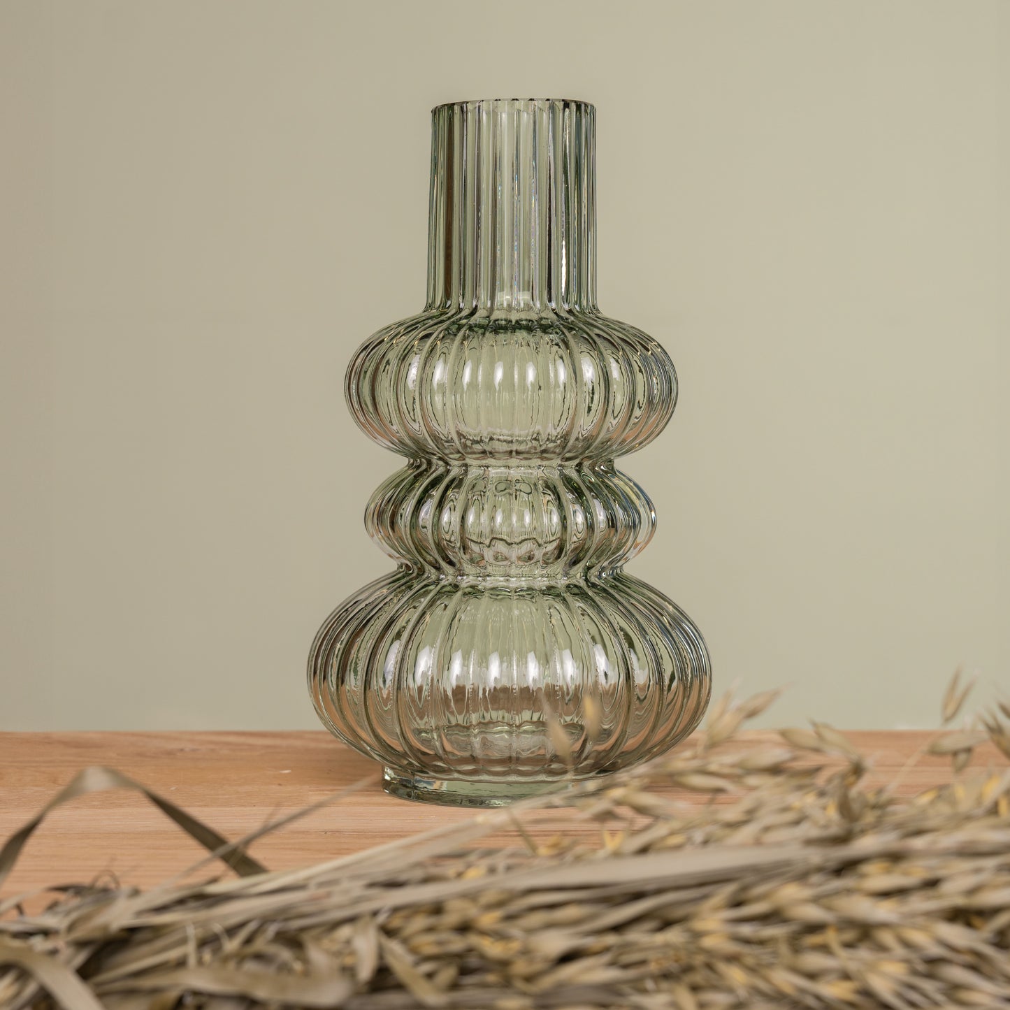 Glas Vase spezial hellgrün schenkefreude.ch