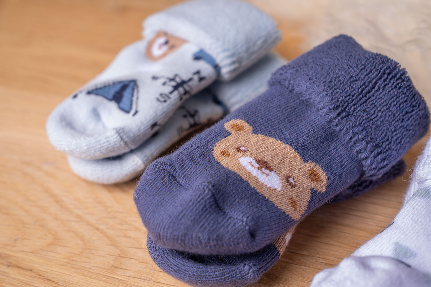Baby Socken 3er Set Bär & Kompass schenkefreude.ch