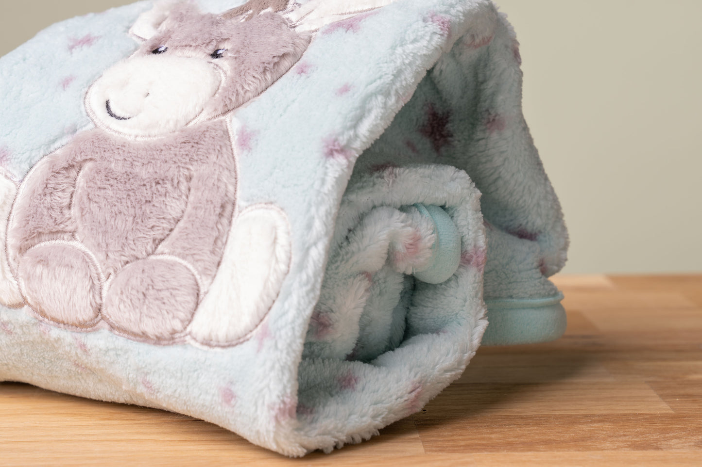 Plüsch Kuscheldecke Esel schenkefreude.ch