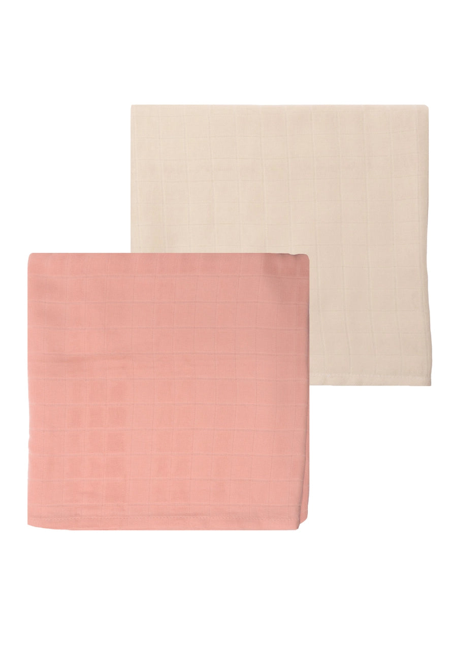 Musselintuch 2er Set apricot beige schenkefreude.ch