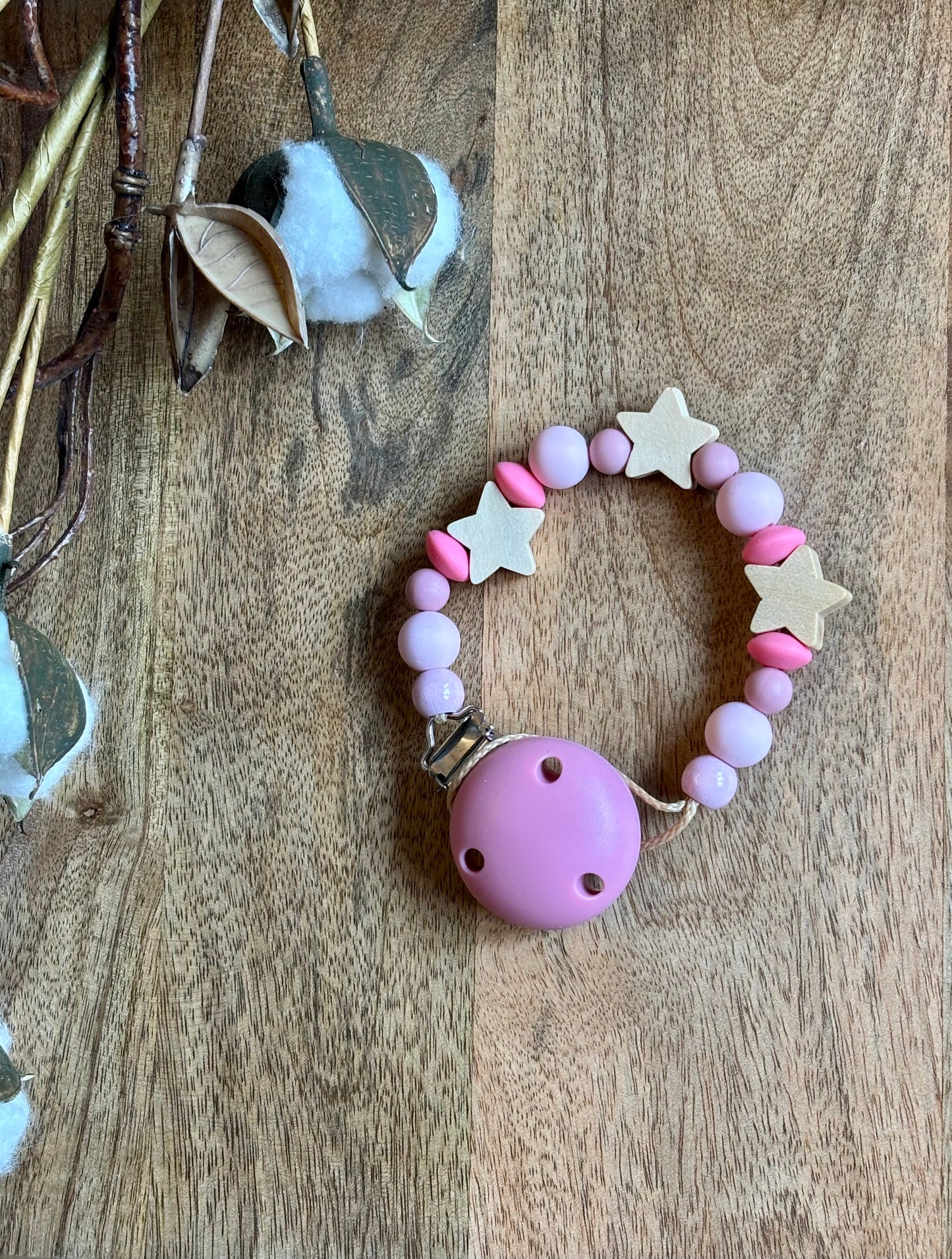 Nuggikette Stern rosa