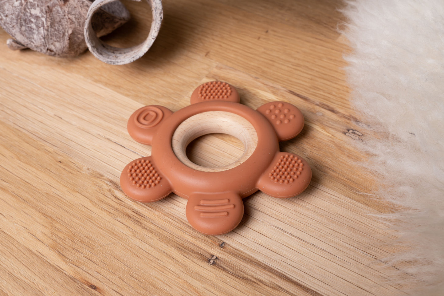 Beissring Blume terracotta  schenkefreude.ch   