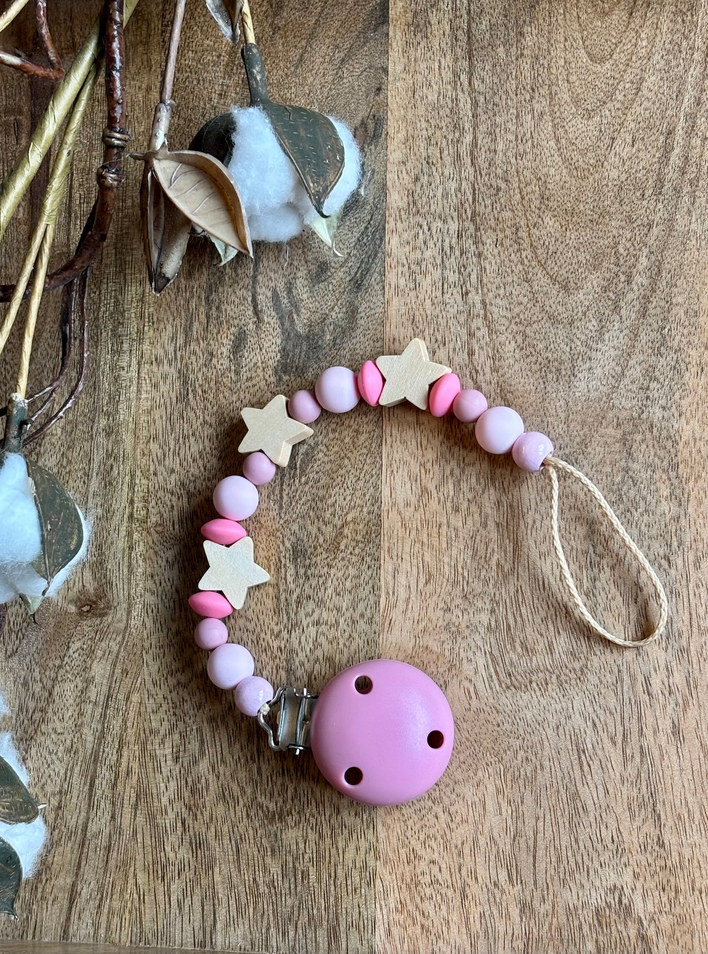 Nuggikette Stern rosa