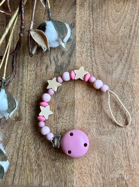 Nuggikette Stern rosa