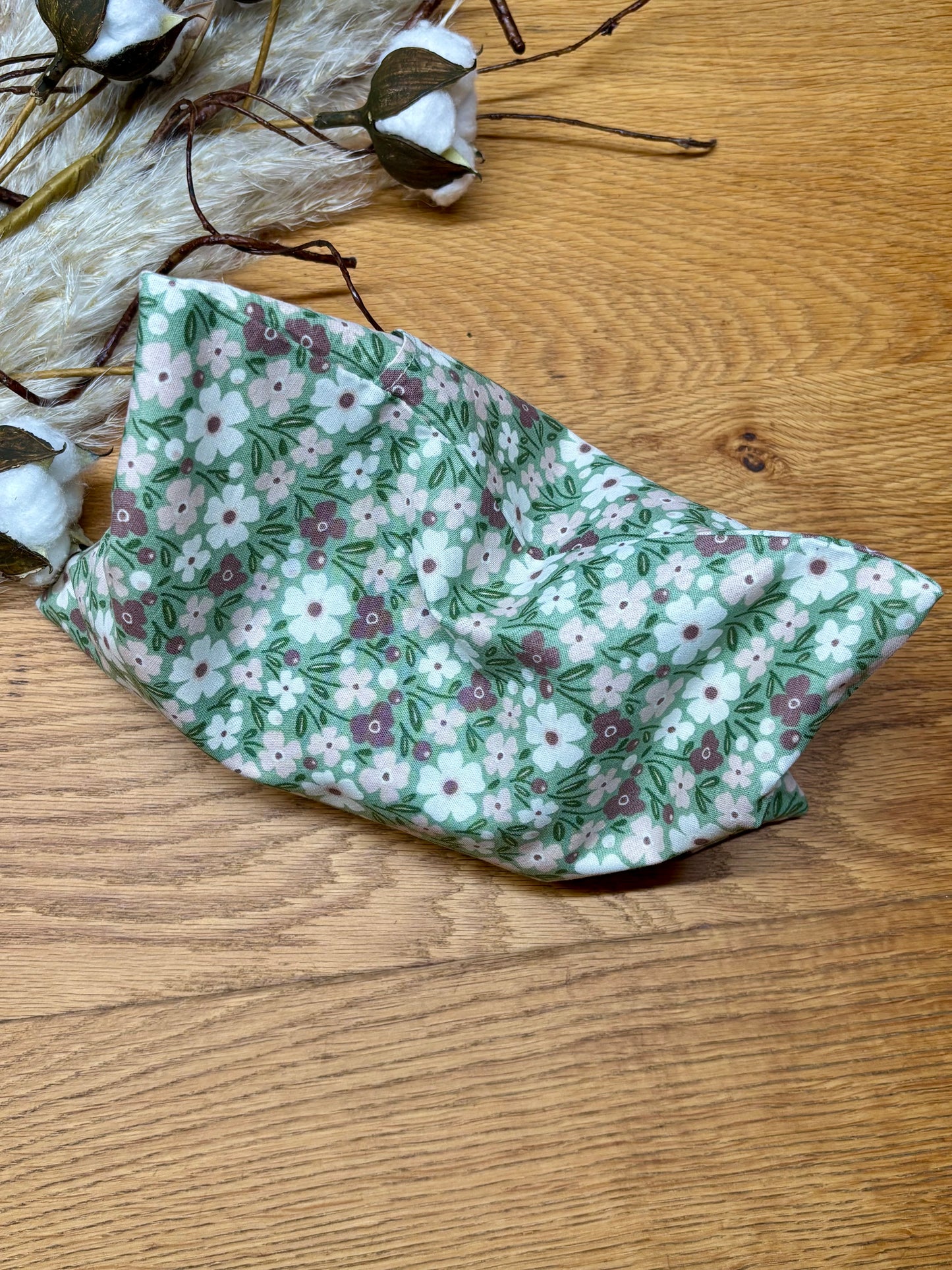 Wärmekissen Kühlkissen Blume olive 16x24cm