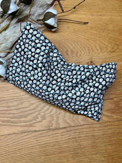 Wärmekissen Kühlkissen Blume schwarz 16x24cm