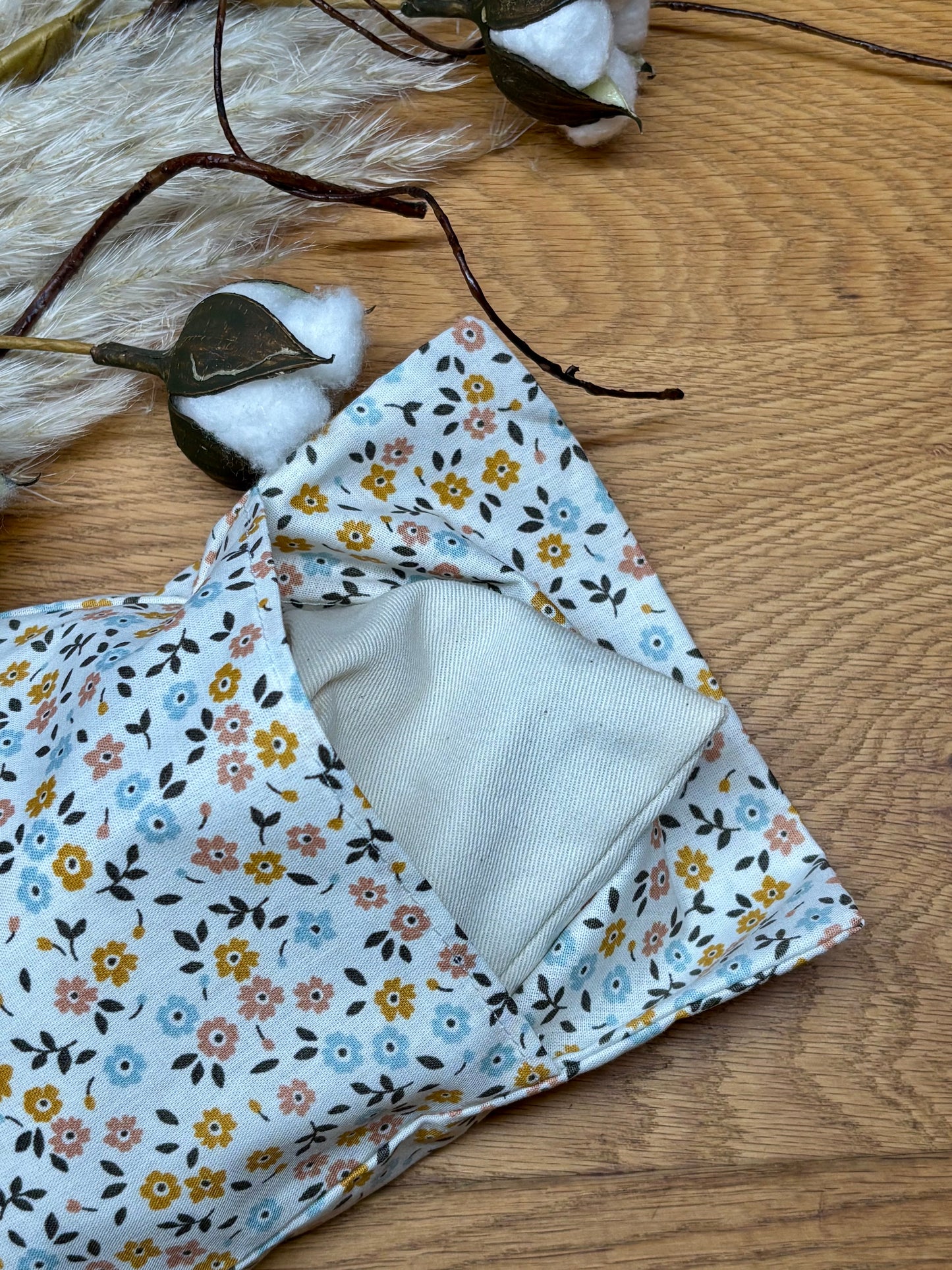 Wärmekissen Kühlkissen Blume weiss 16x24cm