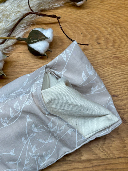 Wärmekissen Kühlkissen Blattranke beige 16x24cm