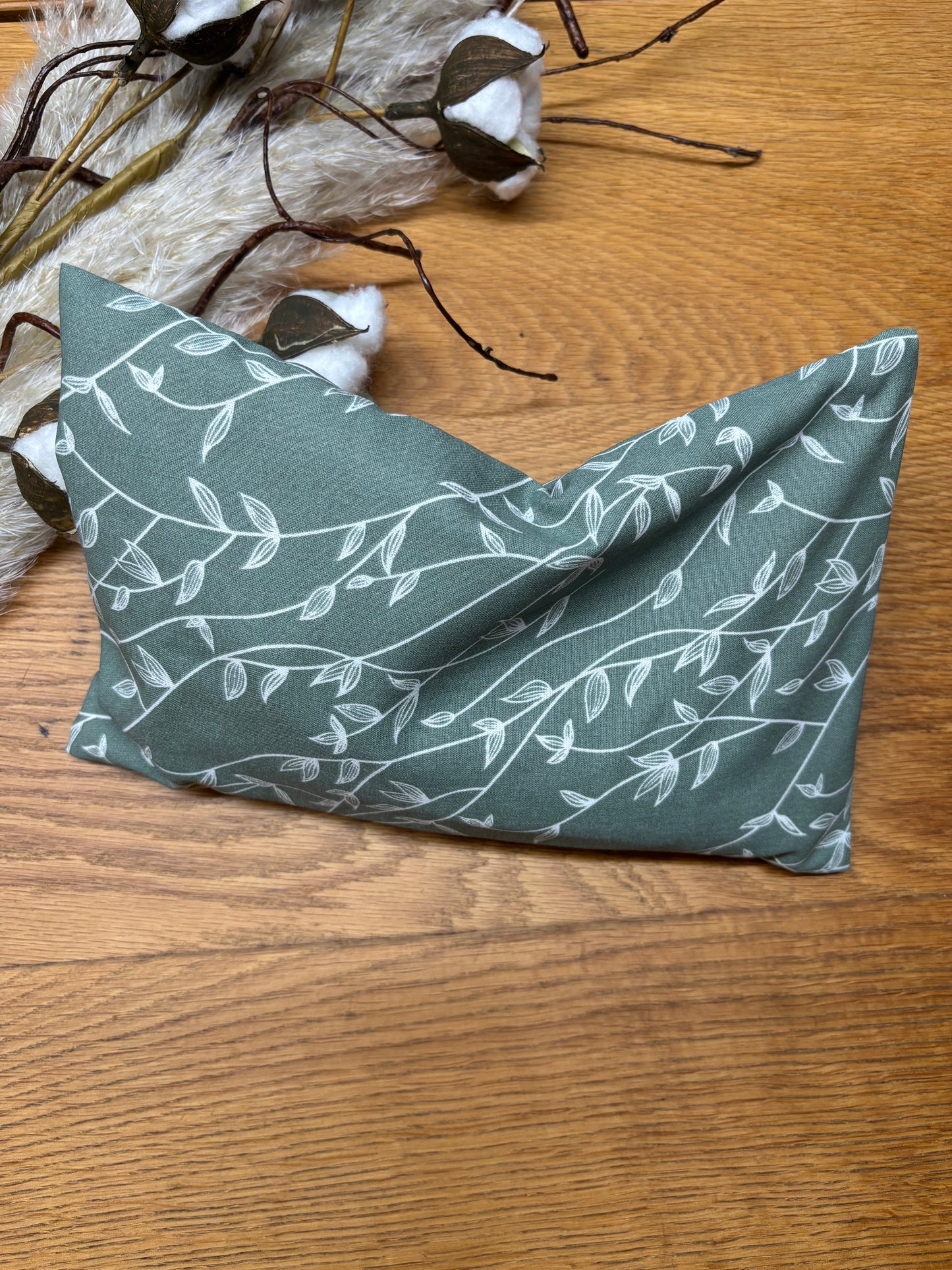 Wärmekissen Kühlkissen Blattranke blassgrün 16x24cm