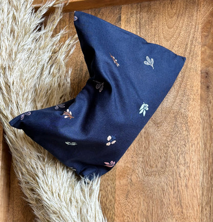 Wärmekissen Kühlkissen Blume marine 13x17cm